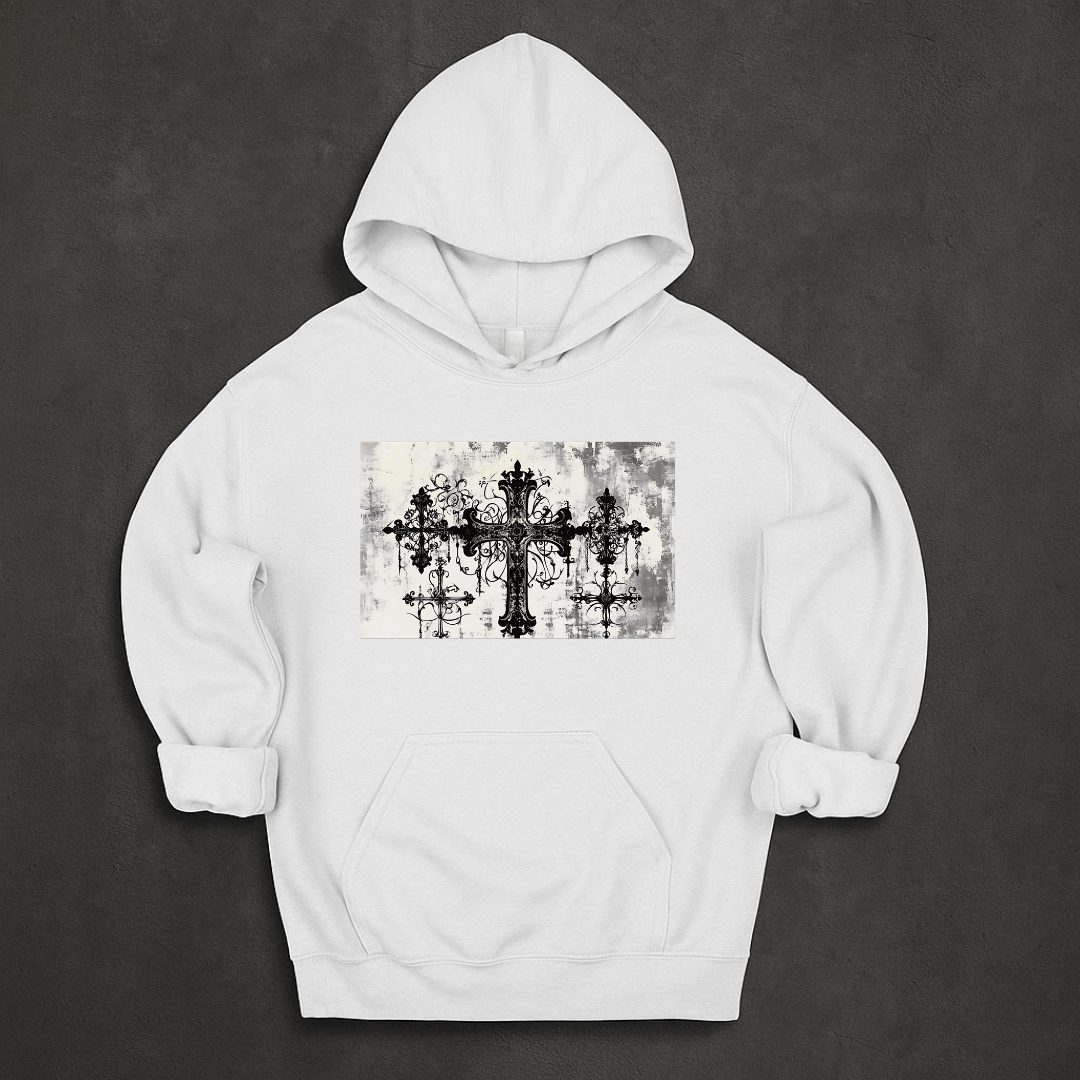 Gothic ink cross Hoodie