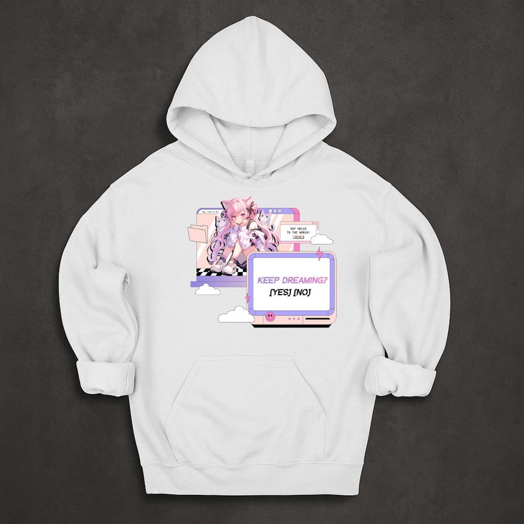 Keep Dreaming 80s Y2K Dreamcore Hoodie