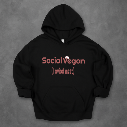 Social Vegan ( I Avoid Meet) Hoodie