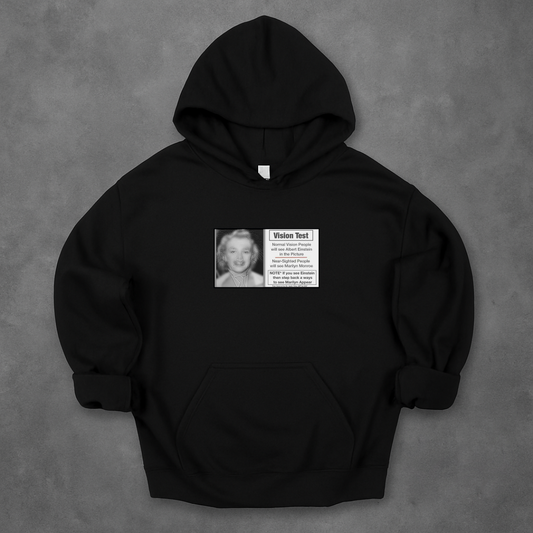 Einstein or Marilyn Monroe Vision Test Hoodie
