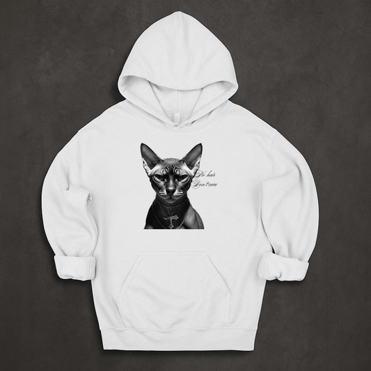 No Hair Don't Care , Funny and Gothic Sphynx Cat Hoodie