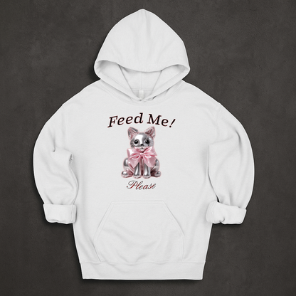"Feed Me" Ballon Cat Hoodie