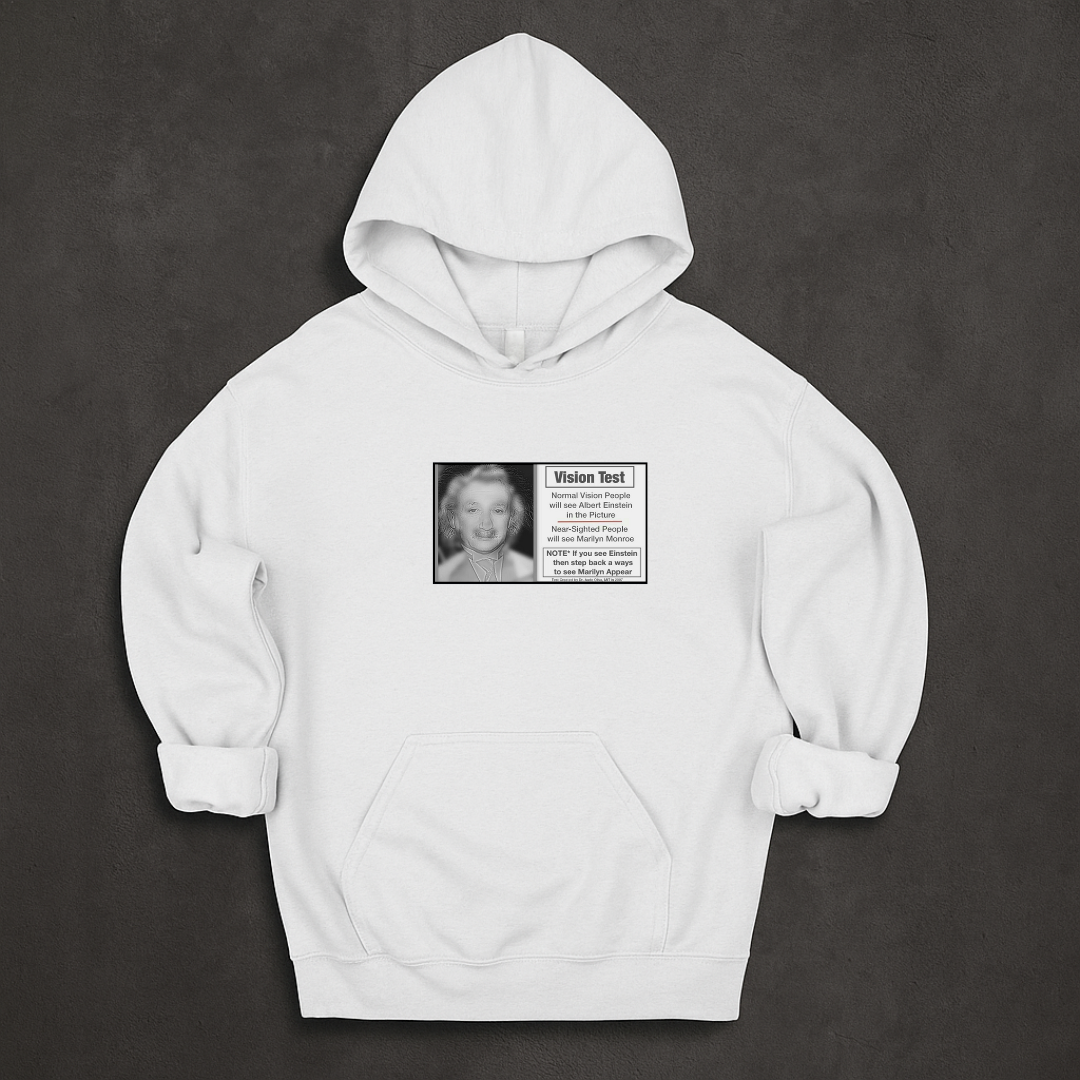 Einstein or Marilyn Monroe Vision Test Hoodie