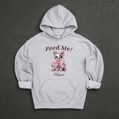 "Feed Me" Ballon Cat Hoodie