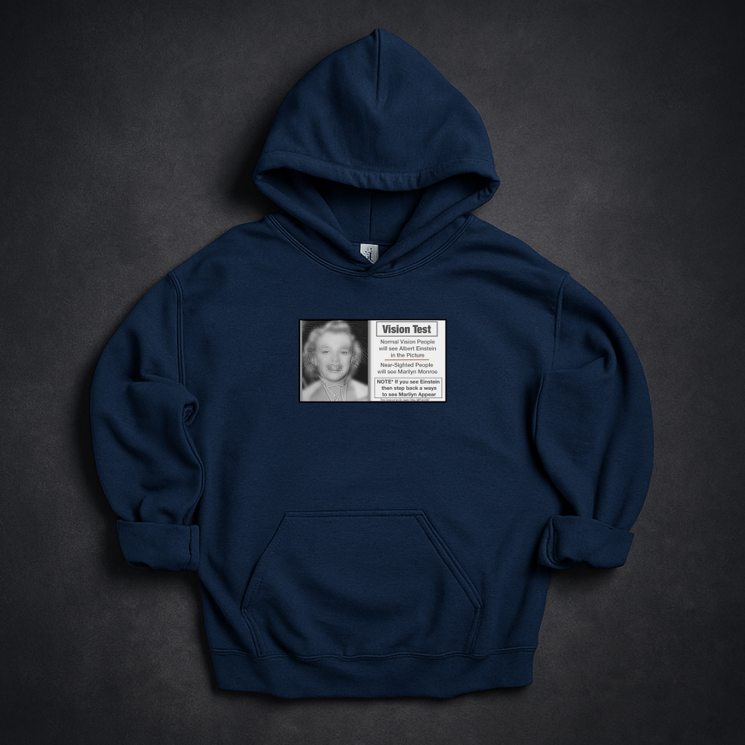 Einstein or Marilyn Monroe Vision Test Hoodie