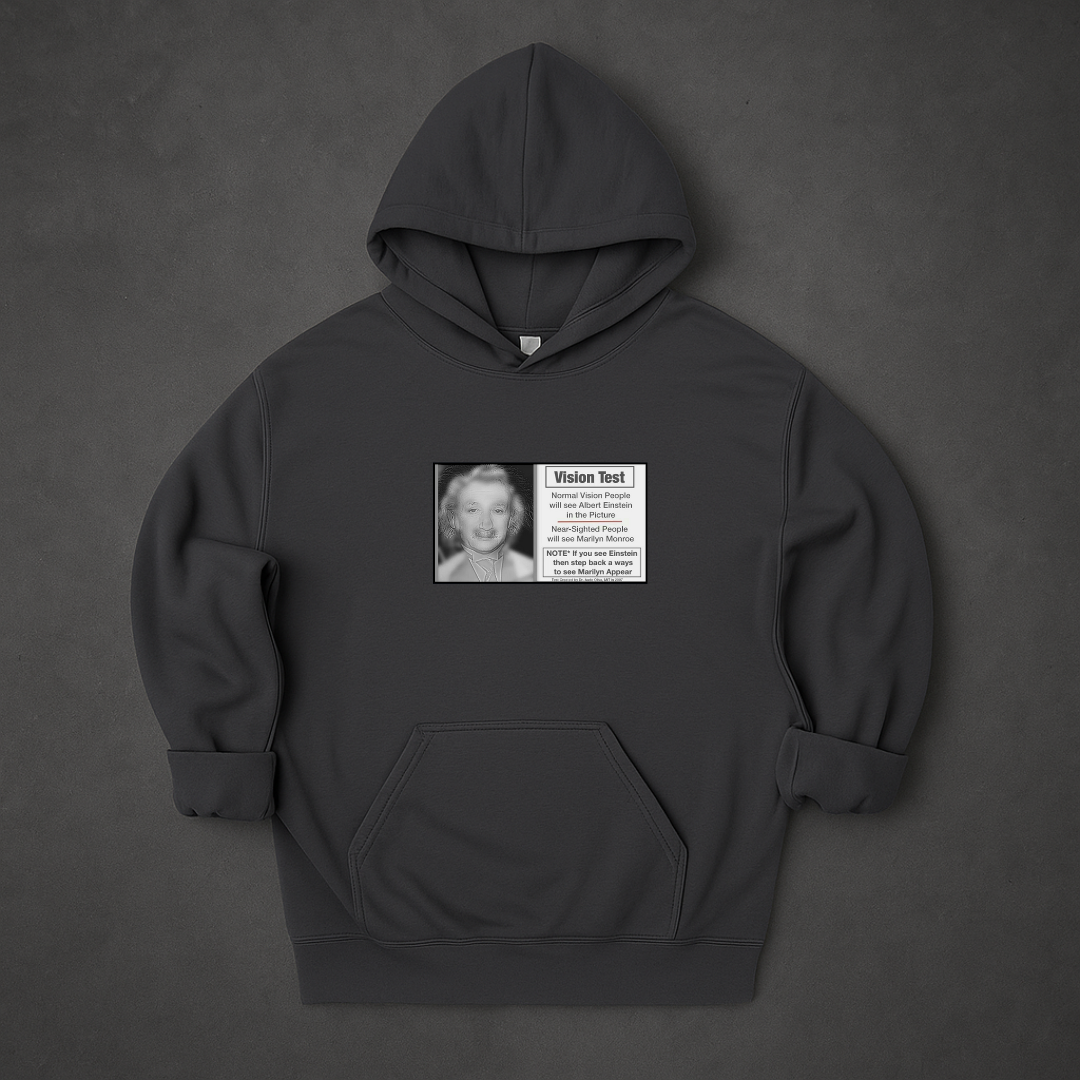 Einstein or Marilyn Monroe Vision Test Hoodie