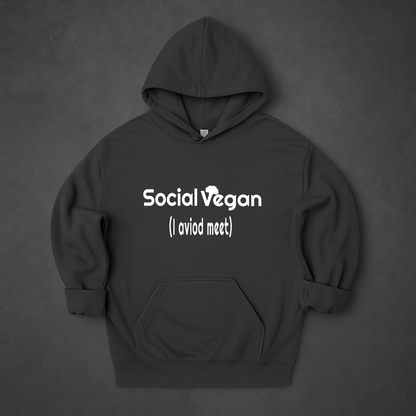 Social Vegan ( I Avoid Meet) Hoodie