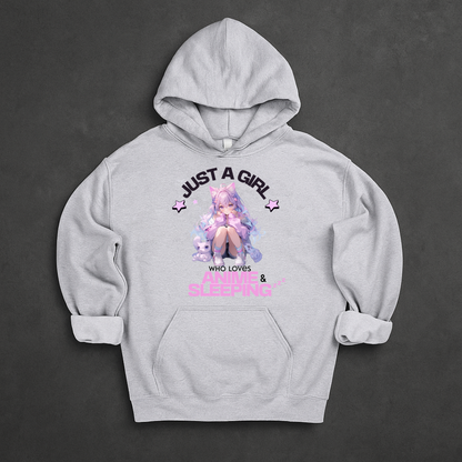 Just A Girl Who Loves Anime & Sleeping Hoodie
