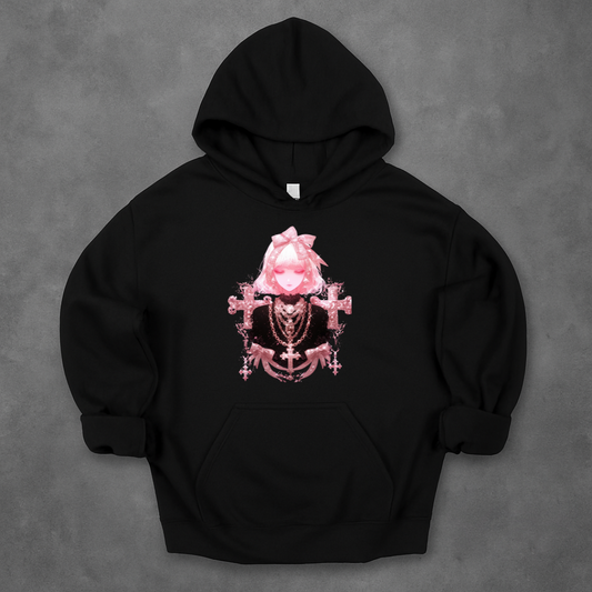 Gothic Anime Short Hair Girl Hoodie