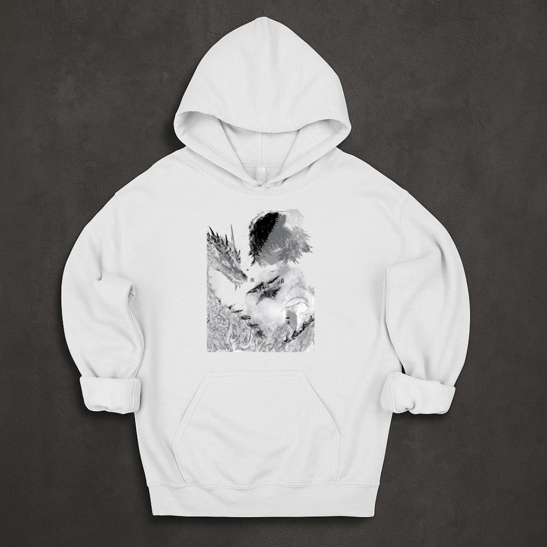 Dragon and Anime Girl Hoodie